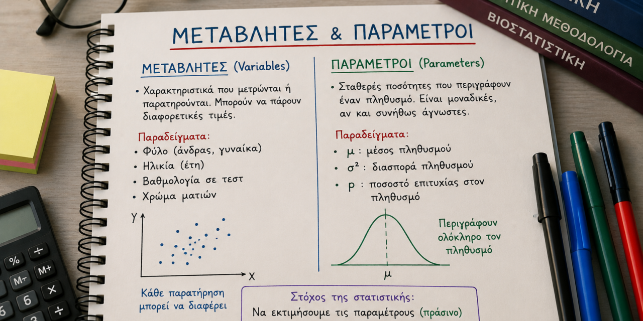 Μεταβλητές και Παράμετροι στη Στατιστική: Οι Θεμελιώδεις Έννοιες για την Ανάλυση Δεδομένων