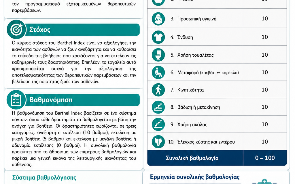 Δείκτης Barthel (Barthel Index) [BI-10]