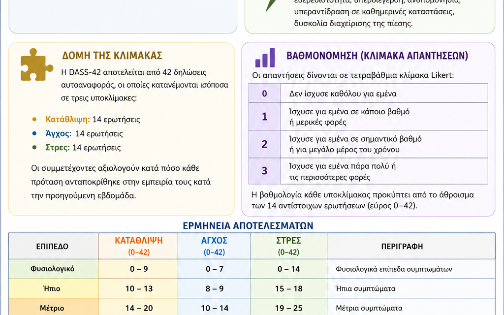 Κλίμακα Κατάθλιψης, Άγχους και Στρες – Εκτεταμένη Μορφή (Depression Anxiety Stress Scales – DASS-42)