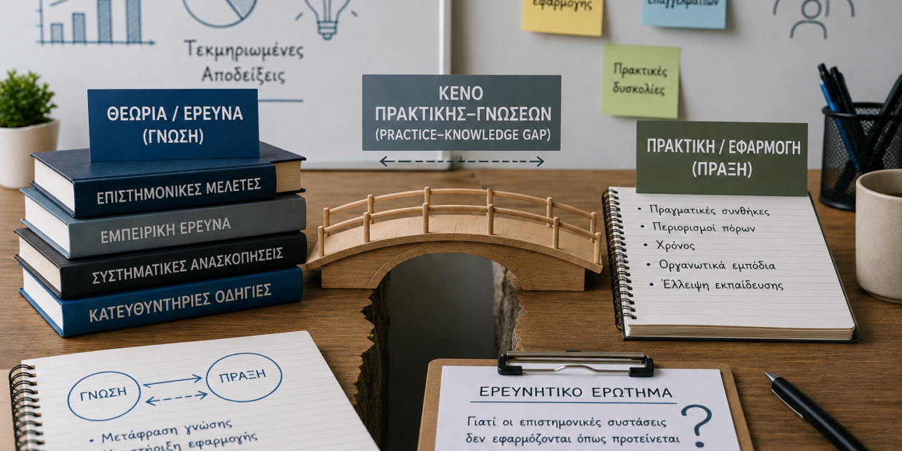 Κενό Πρακτικής–Γνώσεων στην Έρευνα: Πώς η Απόσταση μεταξύ Θεωρίας και Πράξης Δημιουργεί Νέα Ερευνητικά Ερωτήματα