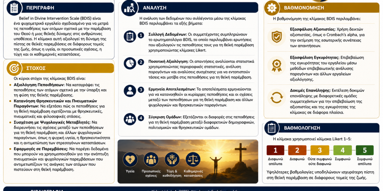 Κλίμακα Πίστης στη Θεϊκή Παρέμβαση (Belief in Divine Intervention Scale – BDIS)