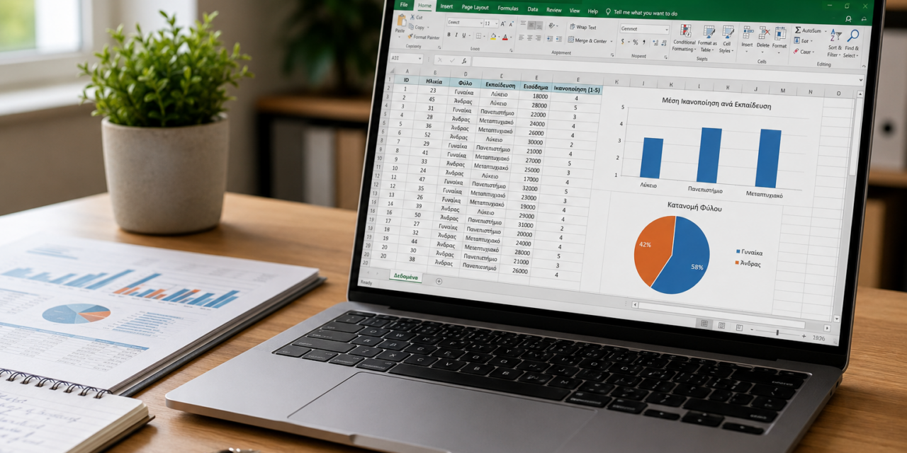 MicrosoftExcel στην Ανάλυση Δεδομένων: Οργάνωση, Επεξεργασία και Αποτελεσματική Διαχείριση Ερευνητικών Δεδομένων