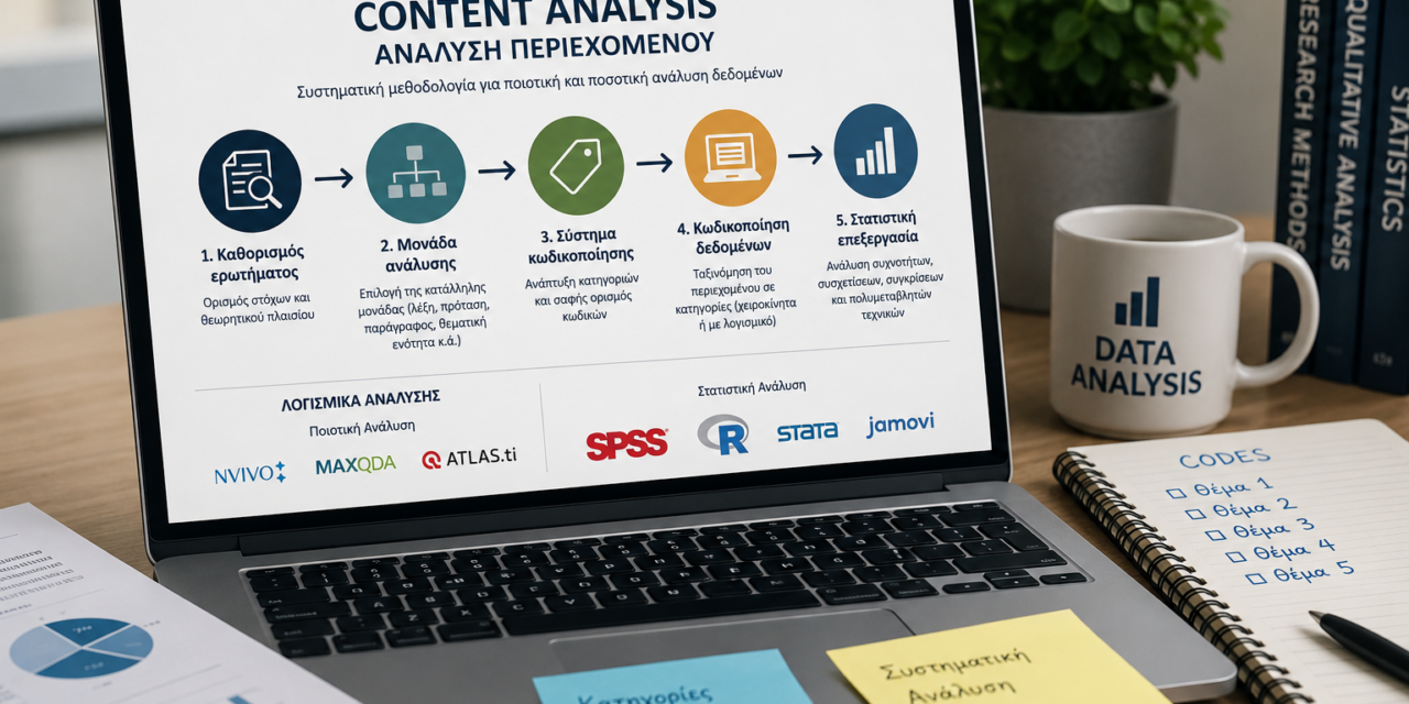 Ανάλυση Περιεχομένου (Content Analysis): Συστηματική μέθοδος ερμηνείας ποιοτικών και ποσοτικών δεδομένων
