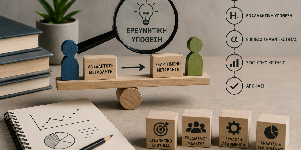Ερευνητική Υπόθεση: Θεμελιώδης Ρόλος, Δομή και Στατιστική Ερμηνεία στην Ποσοτική Έρευνα και την Ανάλυση Δεδομένων